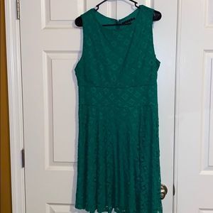 Green cutout pattern Dress